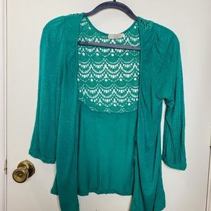 S Urban Outfitters Crochet Lace Cardigan